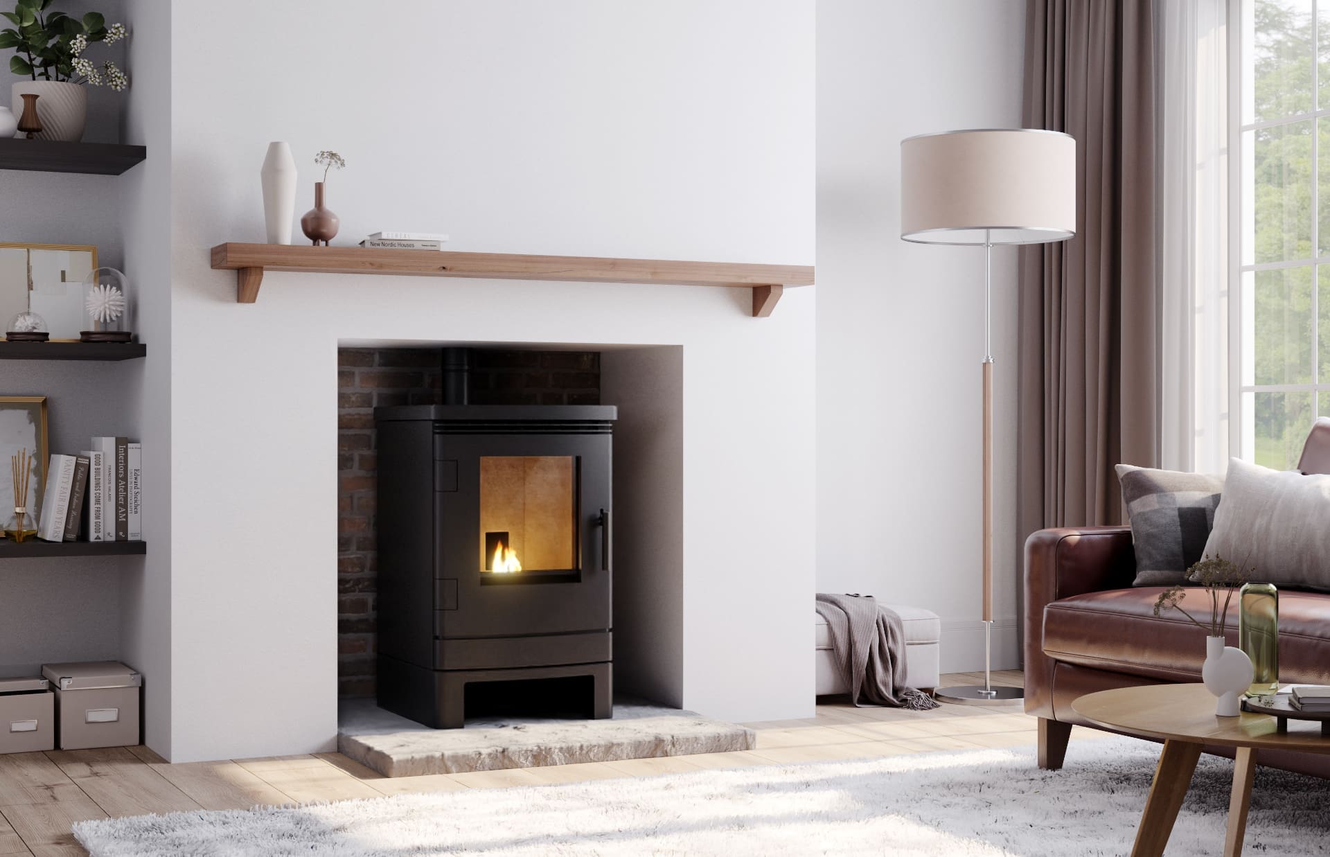 Nordic Fire Finn met sokkel
